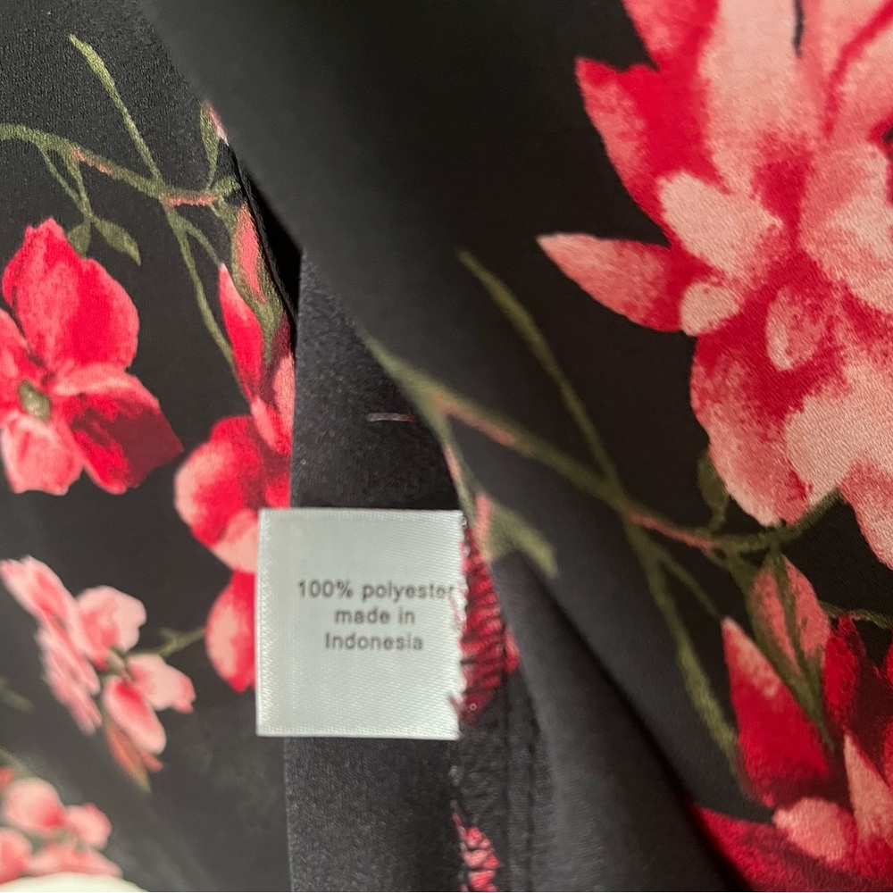 Lane Bryant Pink and Red flower Blouse - Picture 4 of 8